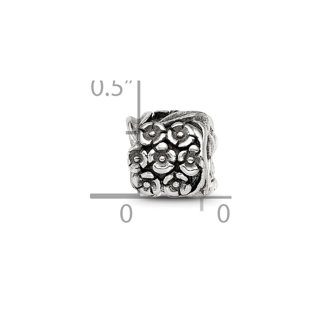Sterling Silver Reflections Floral Bead