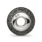 Sterling Silver Reflections Grey Laser Cut Bead