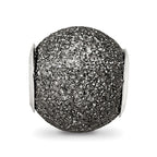 Sterling Silver Reflections Grey Laser Cut Bead