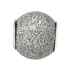 Sterling Silver Reflections Grey Laser Cut Bead