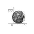 Sterling Silver Reflections Grey Laser Cut Bead