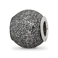Sterling Silver Reflections Grey Laser Cut Bead