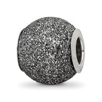 Sterling Silver Reflections Grey Laser Cut Bead