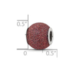 Sterling Silver Reflections Purple Laser Cut Bead