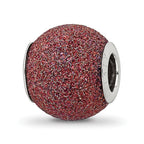 Sterling Silver Reflections Purple Laser Cut Bead