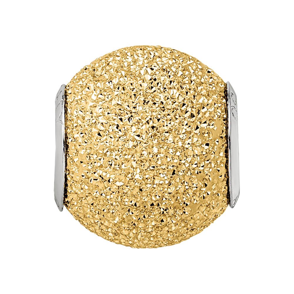 Sterling Silver Reflections Gold-plated Laser Cut Bead