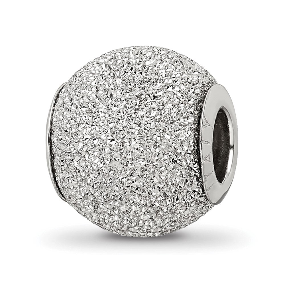 Sterling Silver Reflections Light Grey Laser Cut Bead