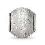 Sterling Silver Reflections Grey Laser Cut Bead