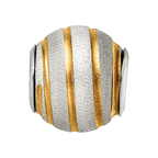 Sterling Silver Reflections Gold-plated Laser Cut Bead