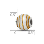 Sterling Silver Reflections Gold-plated Laser Cut Bead