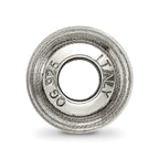 Sterling Silver Reflections Grey Laser Cut Bead