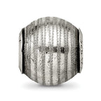 Sterling Silver Reflections Grey Laser Cut Bead