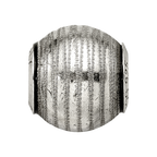 Sterling Silver Reflections Grey Laser Cut Bead