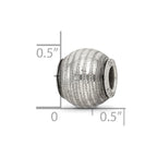 Sterling Silver Reflections Grey Laser Cut Bead