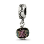 Sterling Silver Purple Dichroic Glass Dangle Reflections Bead