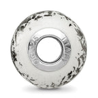 Sterling Silver Reflections White w/Platinum Foil Ceramic Bead