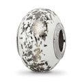 Sterling Silver Reflections White w/Platinum Foil Ceramic Bead