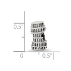 Sterling Silver Reflections Leaning Tower of Pisa Bead