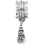Sterling Silver Reflections Snowman Dangle Bead