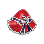 Sterling Silver Reflections Enameled Red Hat Society Bead