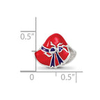 Sterling Silver Reflections Enameled Red Hat Society Bead