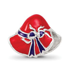 Sterling Silver Reflections Enameled Red Hat Society Bead