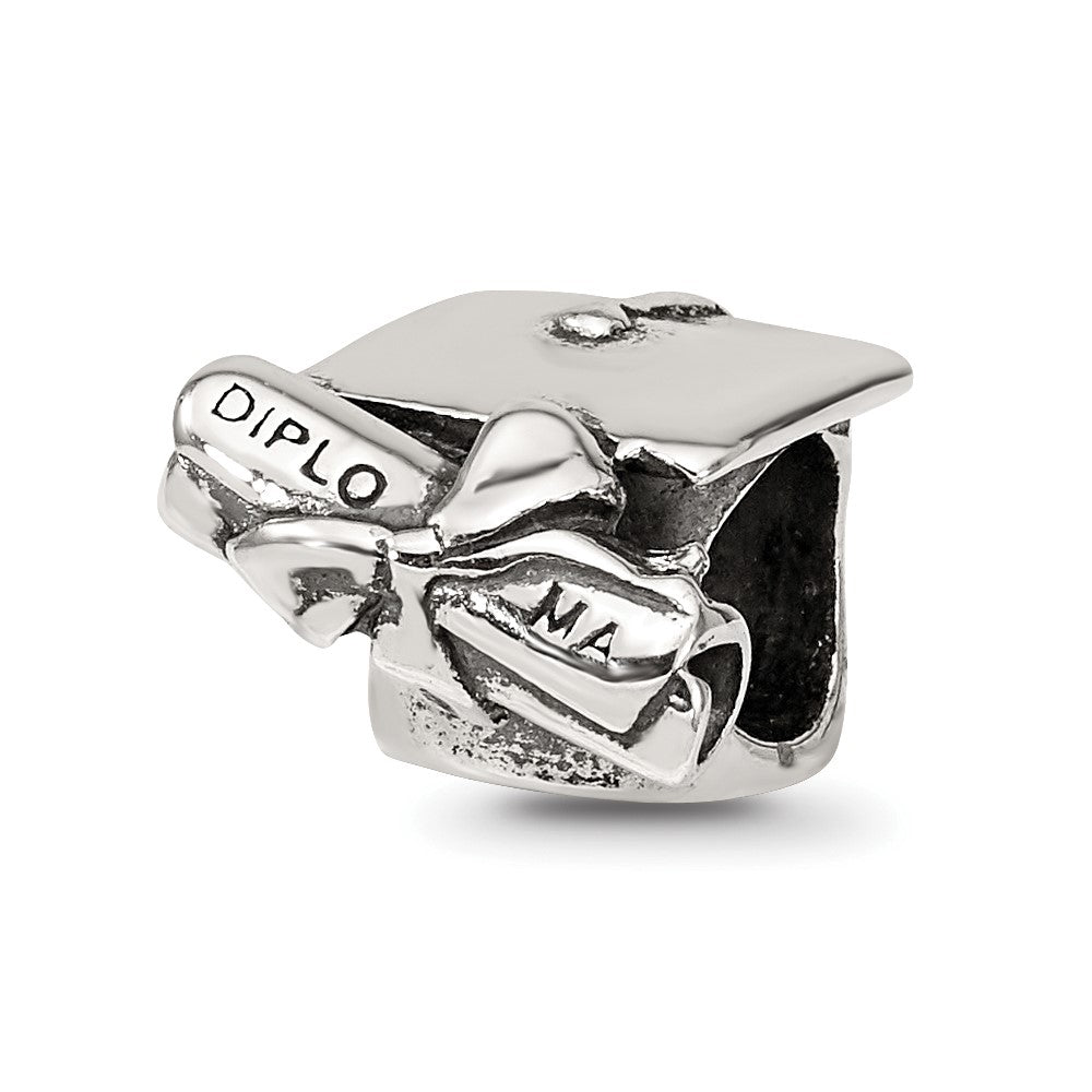 Sterling Silver Reflections Graduation Cap & Diploma Bead