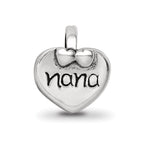 Sterling Silver Reflections Nana Heart Bead