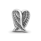 Sterling Silver Reflections Heart Shaped Wings Bead
