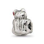 Sterling Silver Reflections Kids Bear with Enameled Flower Bead