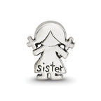 Sterling Silver Reflections Little Sister Girl Bead
