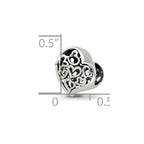 Sterling Silver Reflections Cutout Hearts Bead