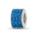 Sterling Silver Reflections Blue Preciosa Crystal Bead