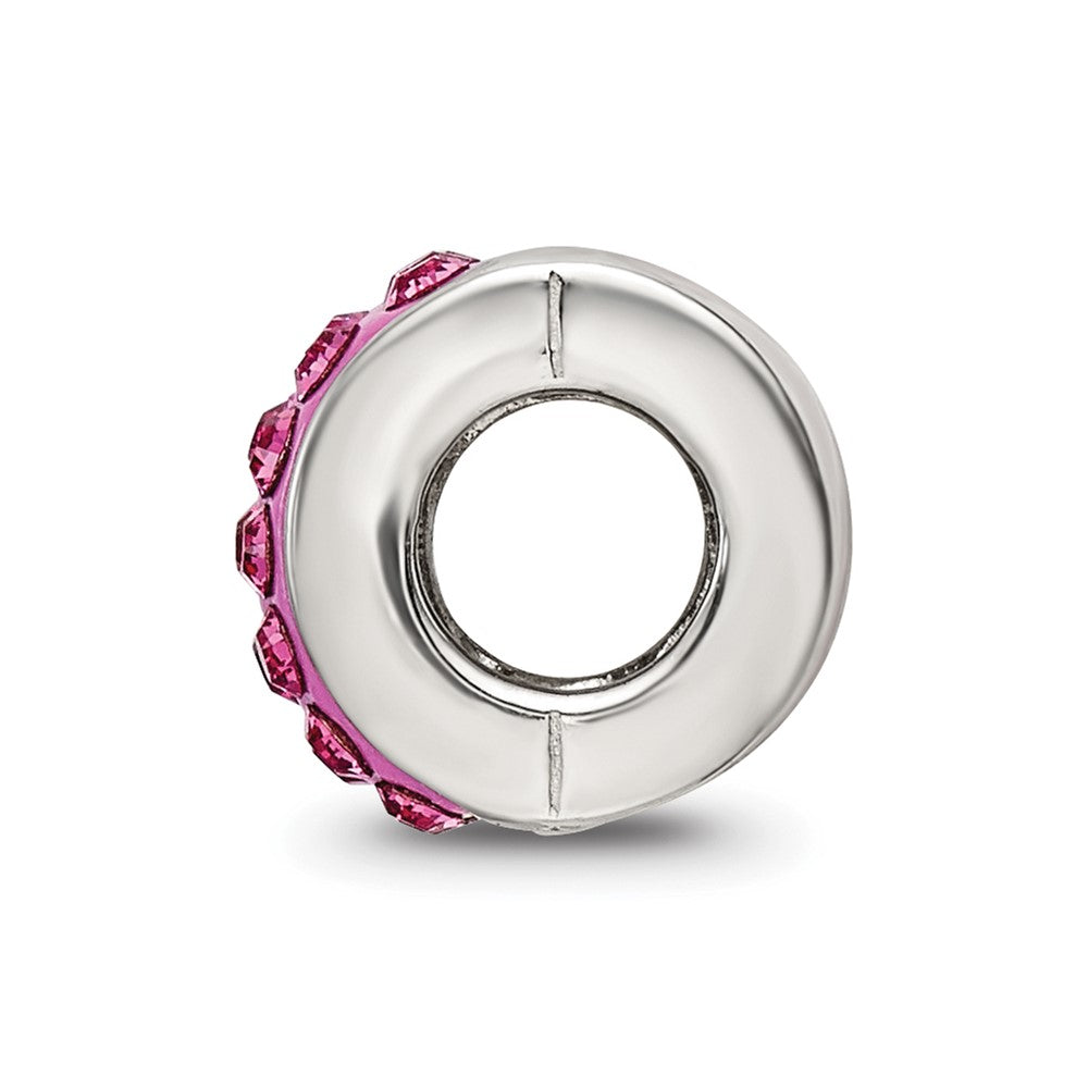 Sterling Silver Reflections Pink Preciosa Crystal Bead