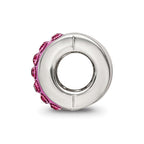 Sterling Silver Reflections Pink Preciosa Crystal Bead