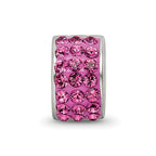 Sterling Silver Reflections Pink Preciosa Crystal Bead