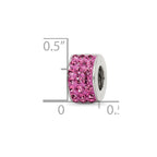 Sterling Silver Reflections Pink Preciosa Crystal Bead