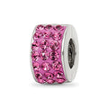 Sterling Silver Reflections Pink Preciosa Crystal Bead