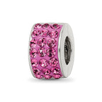Sterling Silver Reflections Pink Preciosa Crystal Bead