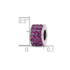 Sterling Silver Reflections Purple Preciosa Crystal Bead