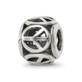 Sterling Silver Reflections Peace Sign Bead