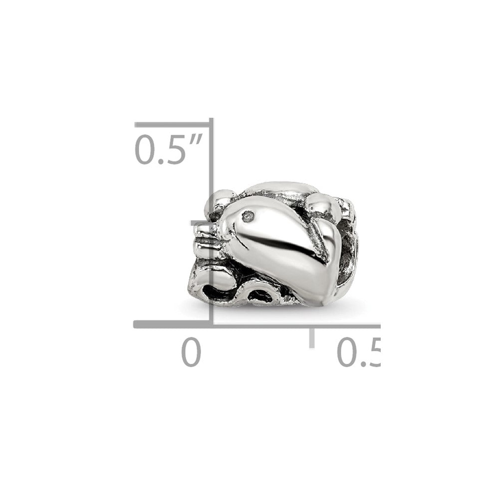 Sterling Silver Reflections Dolphin Bead