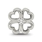 Sterling Silver Reflections Four Leaf Clover w/ CZ Bead