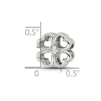 Sterling Silver Reflections Four Leaf Clover w/ CZ Bead
