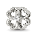 Sterling Silver Reflections Four Leaf Clover w/ CZ Bead
