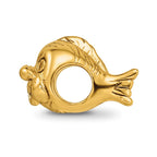 Sterling Silver Gold-plated Reflections Fish Bead