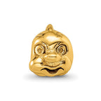 Sterling Silver Gold-plated Reflections Fish Bead