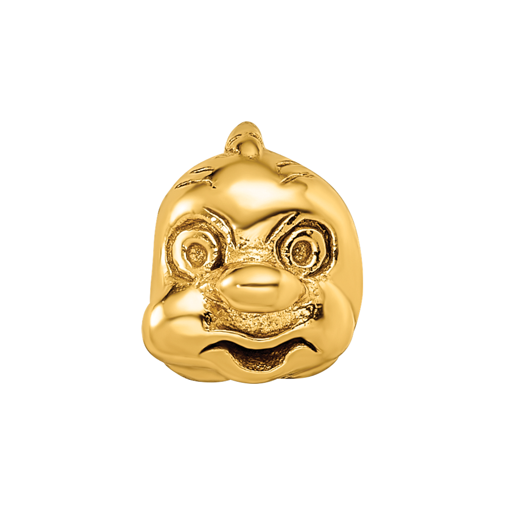 Sterling Silver Gold-plated Reflections Fish Bead
