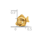 Sterling Silver Gold-plated Reflections Fish Bead