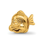 Sterling Silver Gold-plated Reflections Fish Bead